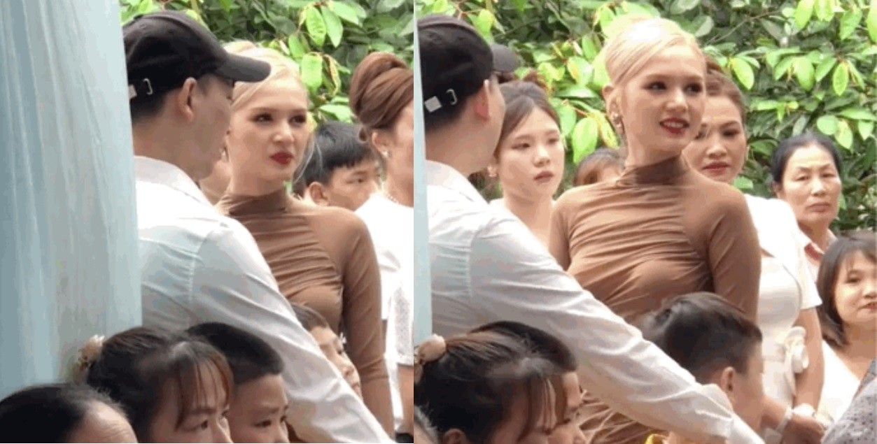 Lộ ảnh chụp lén Xoài Non khi về quê ăn cưới qua camera thường 1 Lộ ảnh chụp lén Xoài Non khi về quê ăn cưới qua camera thường 1