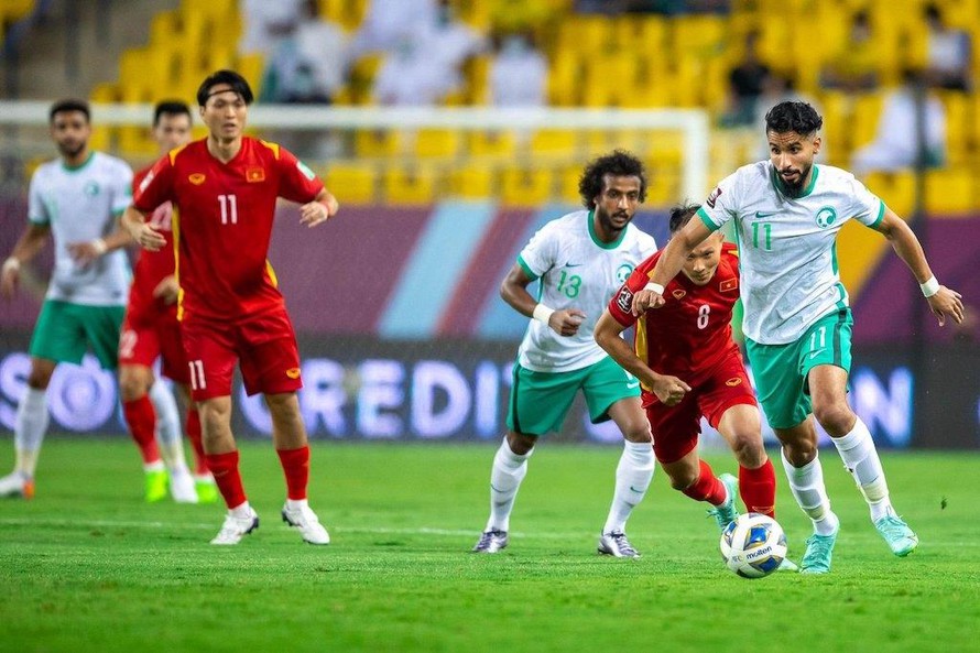 Saudi Arabia từng thắng đậm Việt Nam ở lượt đi (ảnh Twitter) Saudi Arabia từng thắng đậm Việt Nam ở lượt đi (ảnh Twitter)
