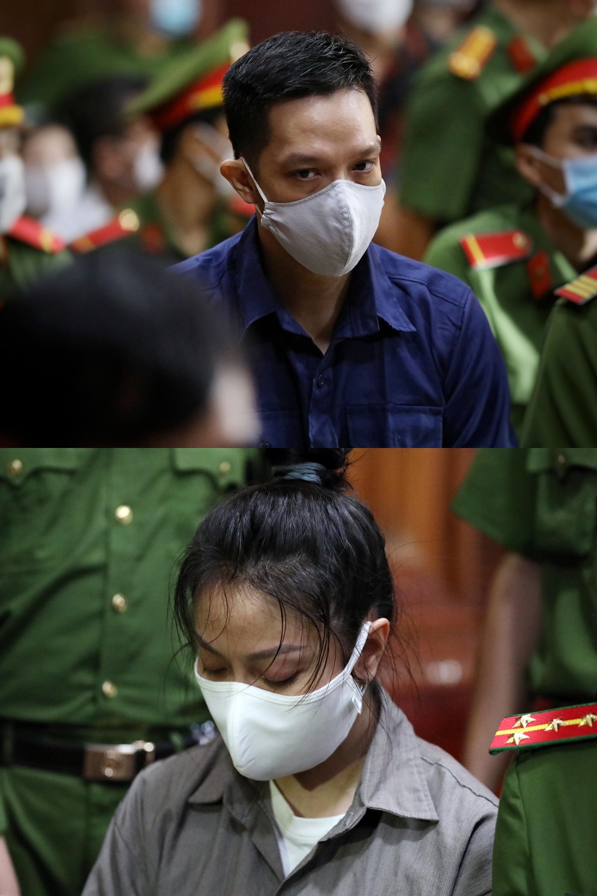 Hai bị cáo Nguyễn Võ Quỳnh Trang, Nguyễn Kim Trung Thái