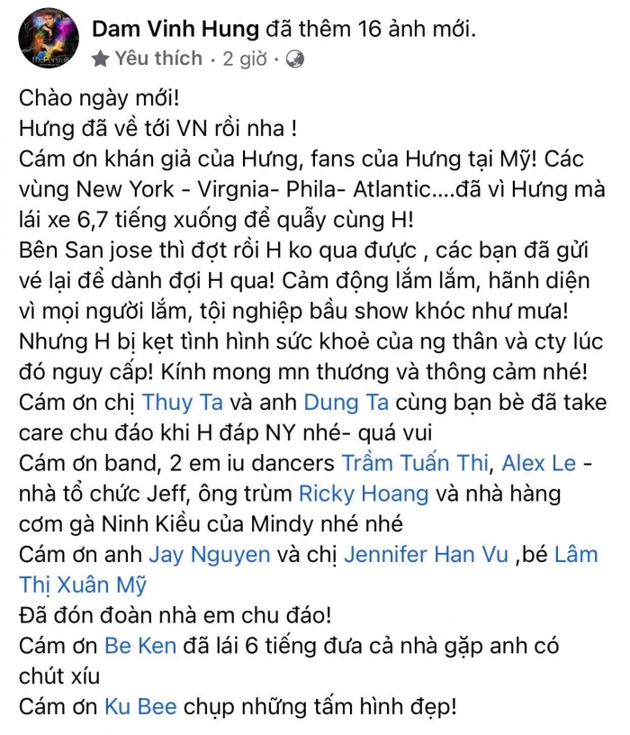 Đàm Vĩnh Hưng nghẹn ngào báo tin nguy cấp giữa lúc bà Phương Hằng bị tam giam, tức tốc về nước giải quyết