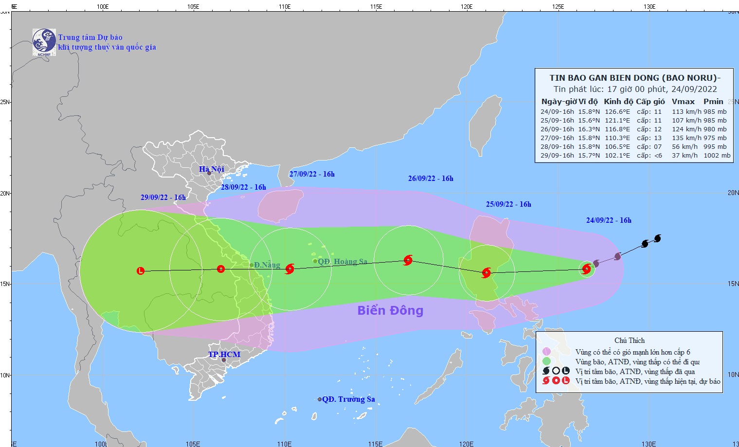 Bão Noru áp sát Biển Đông với cường độ khủng, các tỉnh khẩn trương ứng phó