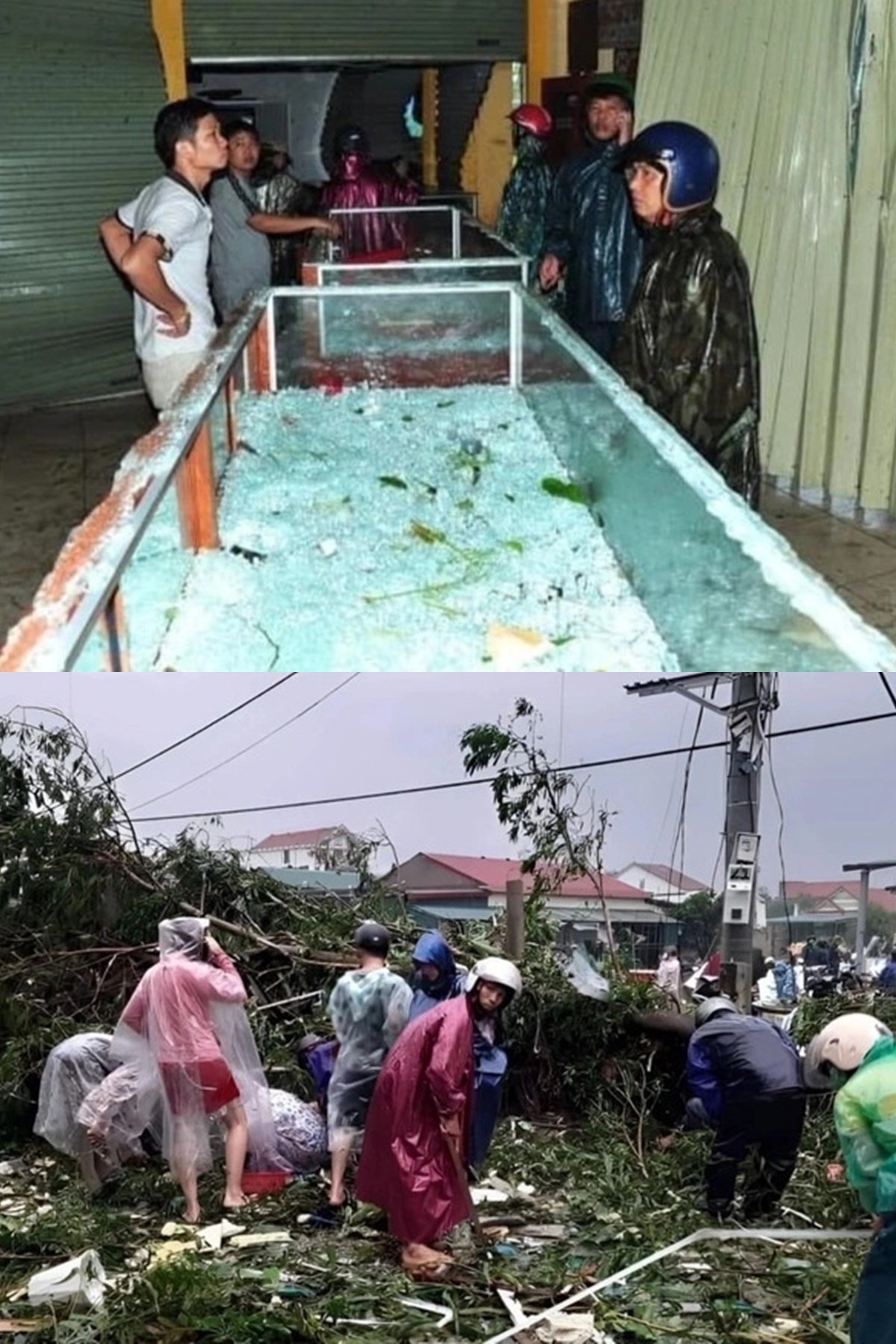 Tiệm vàng bị bão 'đánh úp', bay sạch tài sản. Tuy có sự giúp đỡ tìm kiếm của người dân nhưng vẫn chịu nhiều thiệt hại