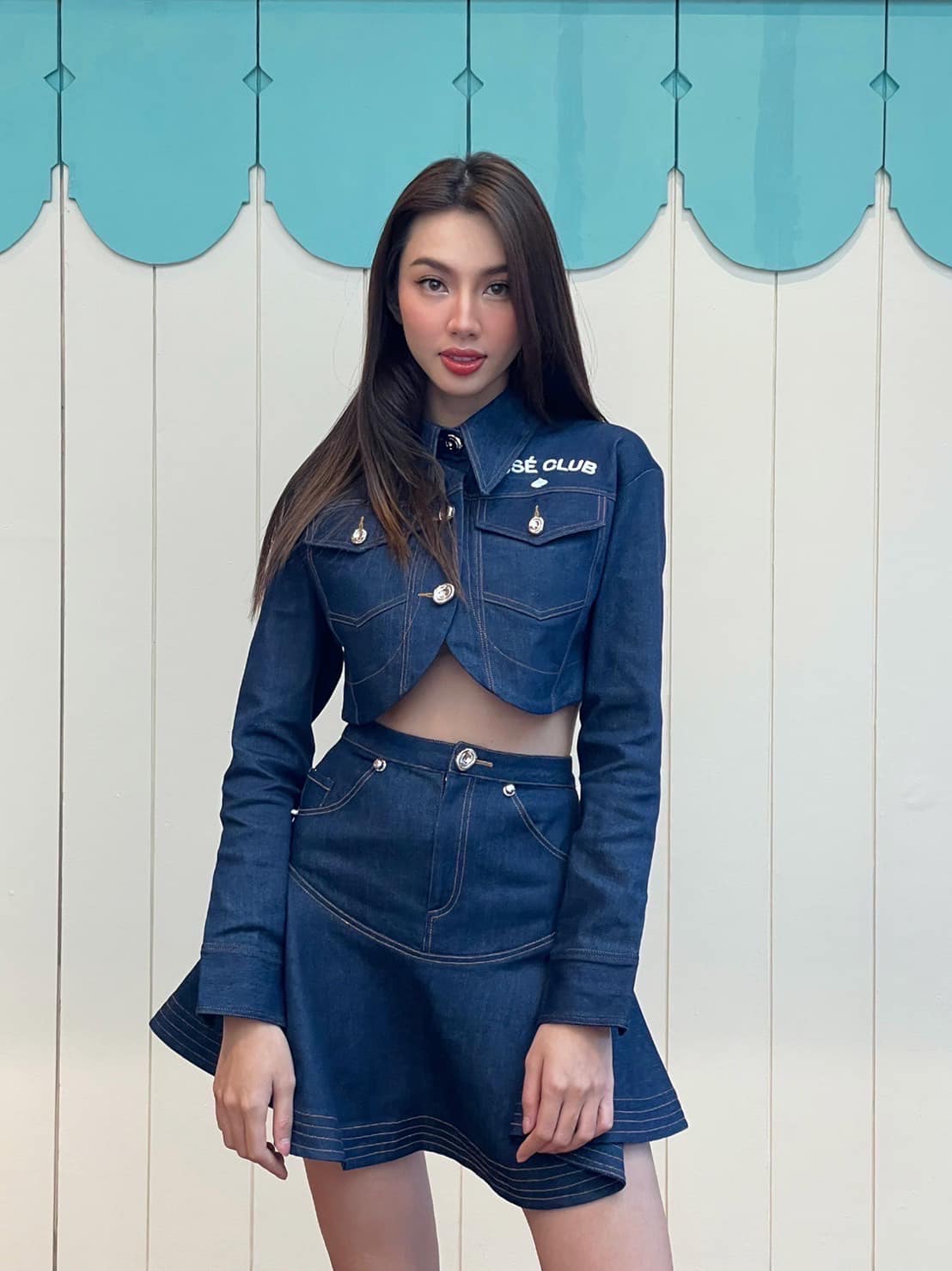 Những ngày qua, Thùy Tiên bận rộn để chuẩn bị cho đêm chung kết Hoa hậu Hòa bình Quốc tế lần thứ 10. Ảnh: FBNV