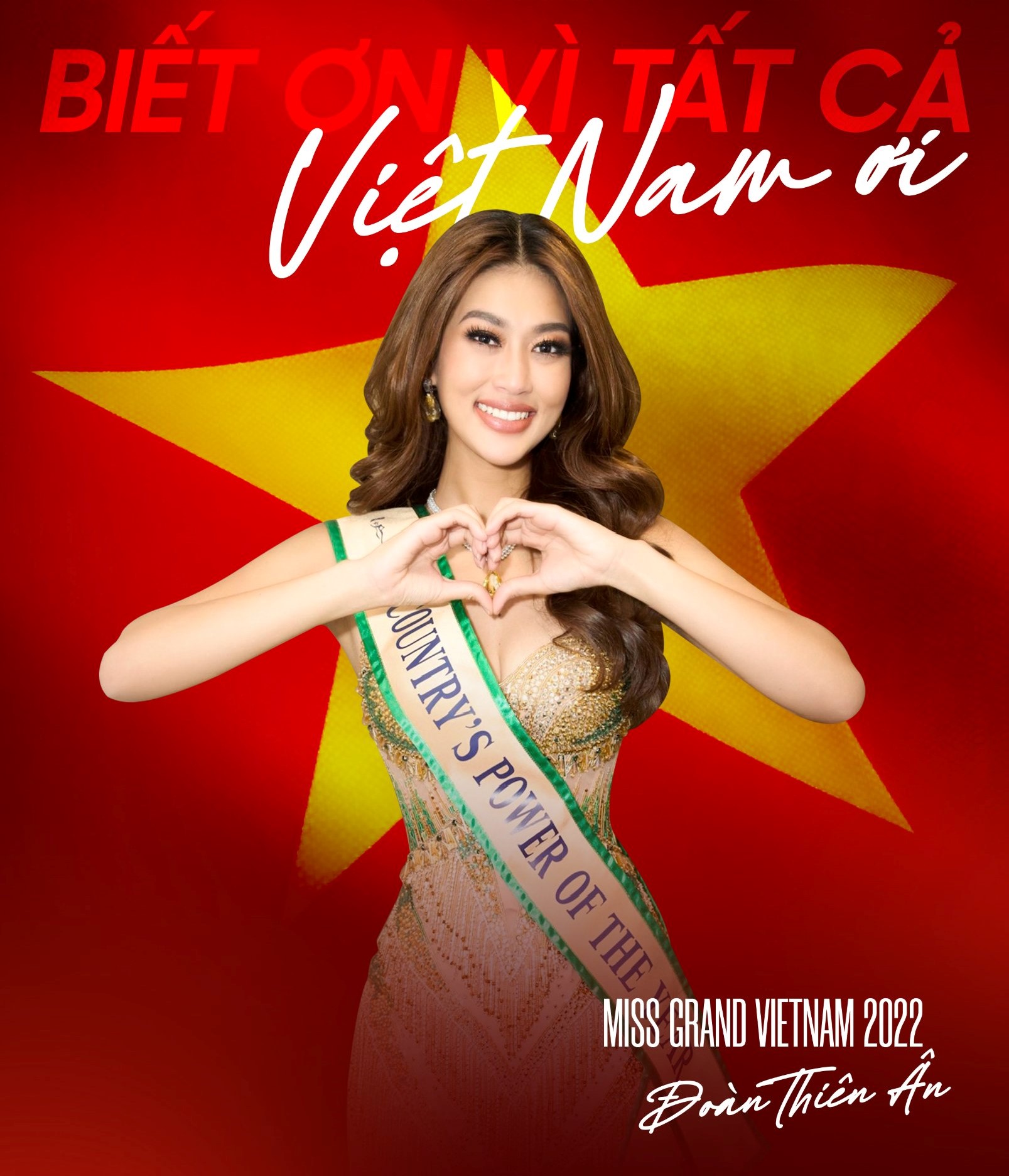 Thiên Ân gửi lời cảm ơn đến cộng đồng người hâm mộ đã ủng hộ mình trong hành trình dài tại Miss Grand International 2022 Thiên Ân gửi lời cảm ơn đến cộng đồng người hâm mộ đã ủng hộ mình trong hành trình dài tại Miss Grand International 2022