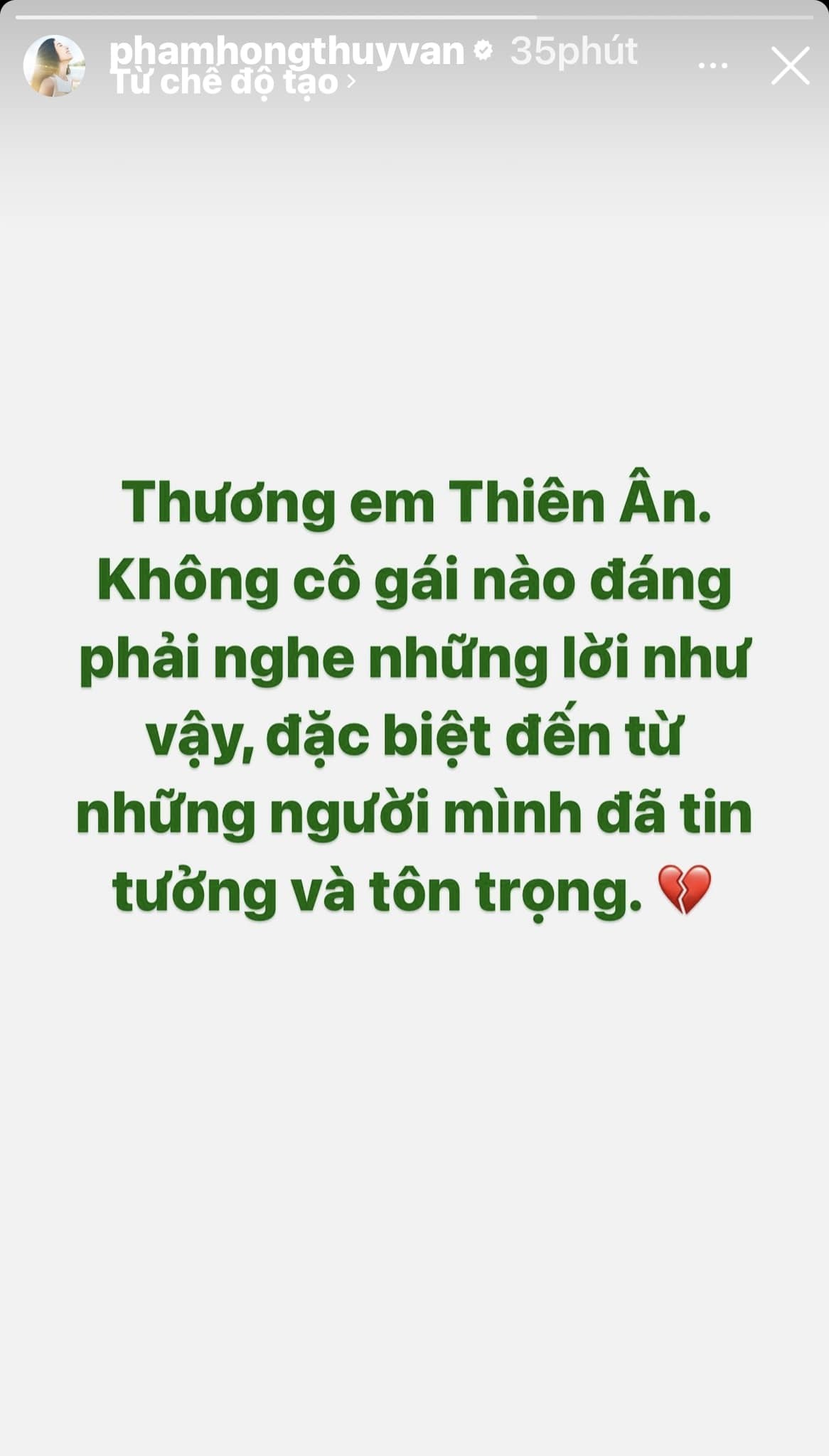 Á hậu Quốc tế 2015 - Thúy Vân đã lên tiếng bảo vệ Thiên Ân