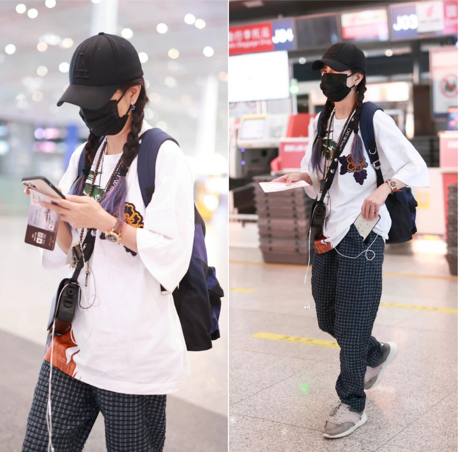 Triệu Vy xuất hiện tại sân bay Bắc Kinh hồi tháng 8