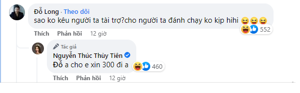 Thùy Tiên hài hước đáp trả khi NTK Đỗ Long ẩn ý ồn ào 'tài trợ' Thùy Tiên hài hước đáp trả khi NTK Đỗ Long ẩn ý ồn ào 'tài trợ'