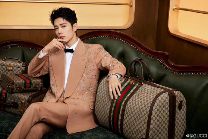 Tiêu Chiến khoe nhan sắc điển trai trong chiến dịch quảng bá mới của thương hiệu Gucci