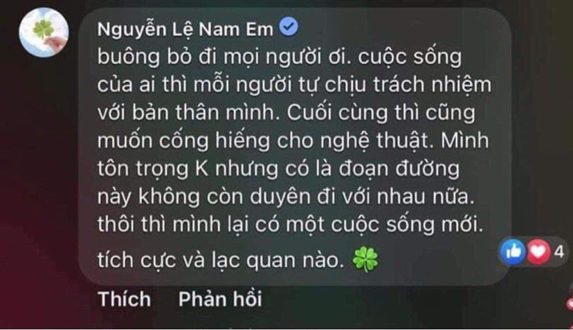 Bình luận ẩn ý của Nam Em gây hoang mang Bình luận ẩn ý của Nam Em gây hoang mang