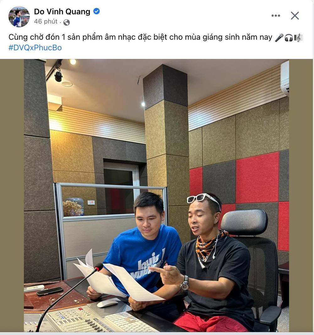 Đỗ Vinh Quang sẽ có màn kết hợp với Phúc Bồ để cho ra mắt sản phẩm âm nhạc vào mùa Giáng sinh năm nay