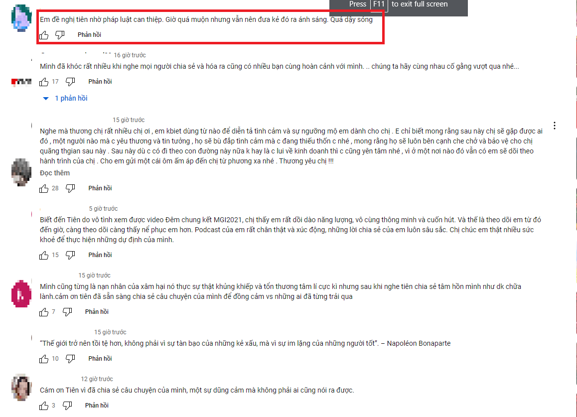 Cư dân mạng an ủi, động viên, bày tỏ sự đồng cảm trước quá khứ của Thùy Tiên