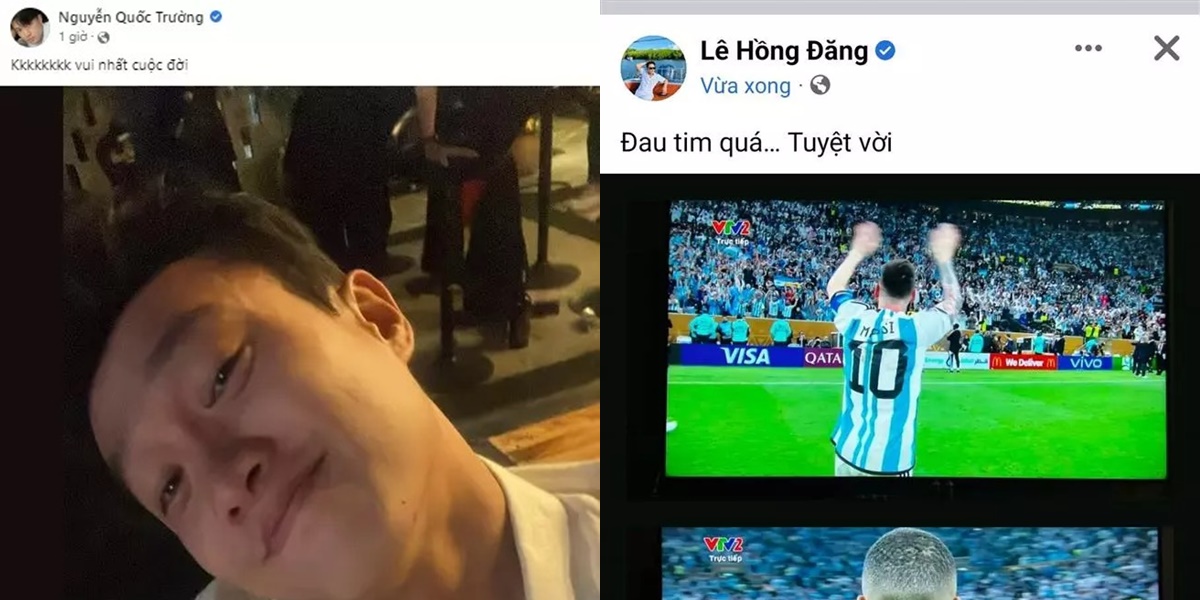 Quốc Trường - Hồng Đăng vỡ òa cảm xúc. Ảnh: Chụp màn hình 