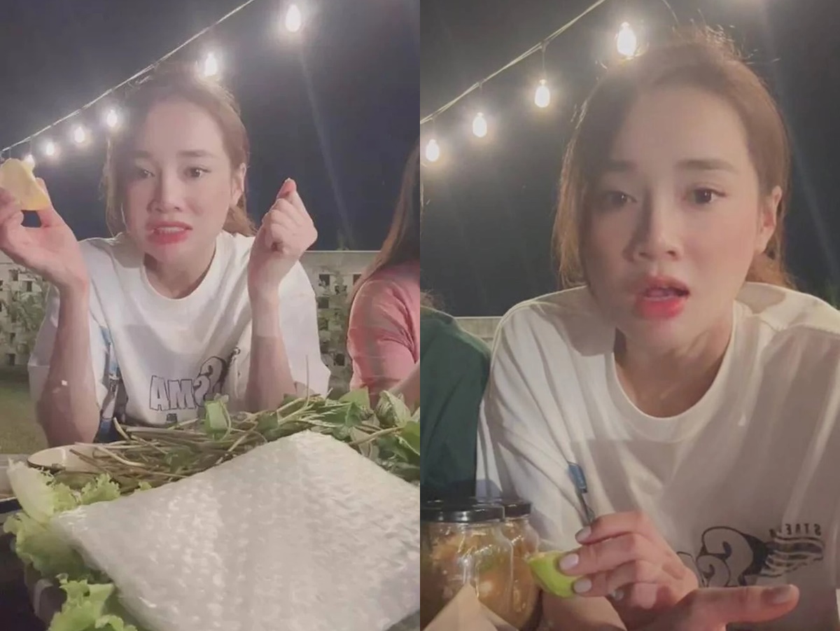 Nhã Phương liên tục ăn đồ chua, mặc áo phông rộng trong một buổi livestream làm dấy lên tin đồn có tin vui lần 2