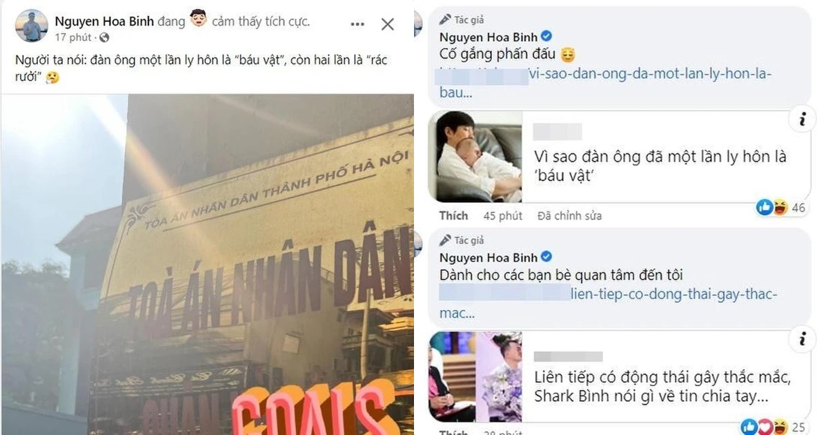 Shark Bình quan niệm đàn ông một lần ly hôn là 'báu vật'. Ảnh: Chụp màn hình