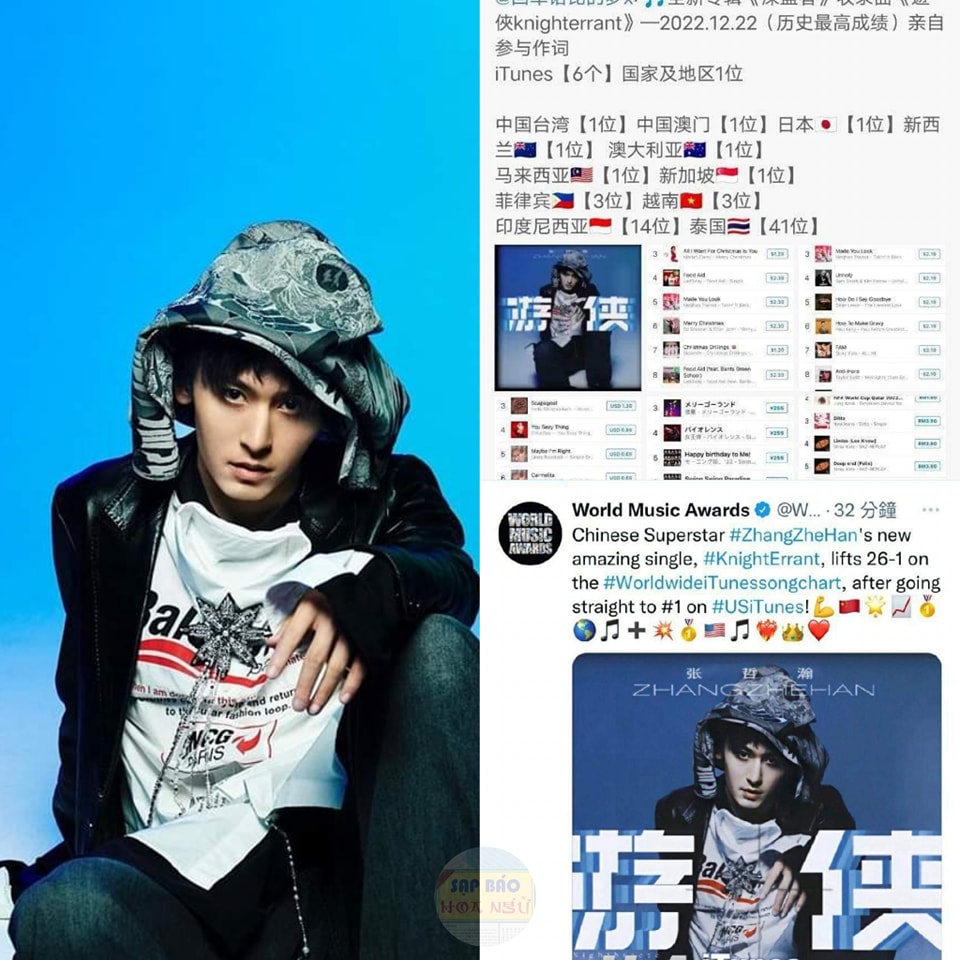 Trương Triết Hạn có động thái trở lại đường đua ca nhạc với single 'knighterrant'. Ngôi sao ngày nào dù bị cấm sóng hoàn toàn tại Trung Quốc nhưng vẫn đạt được loạt thành tích cao ở các thị trường khác như No.1 iTunes Mỹ, Nhật, Đài Loan, Úc, Malaysia. Ca khúc nhận được những lời khen về ca từ, giai điệu bài hát. Tại  iTunes Việt Nam vài ngày trước, Trương Triết Hạn cũng chiếm vị trí thứ 3. Mới đây nhất, sao nam được thông báo tin vui No.1 iTunes Thế giới. Đây là single thứ 2 của Trương Triết Hạn đạt được thành tích này. Có thể thấy, bước trở lại ban đầu sau thời gian ở ẩn của sao nam đã tạo được dấu ấn nhất định.