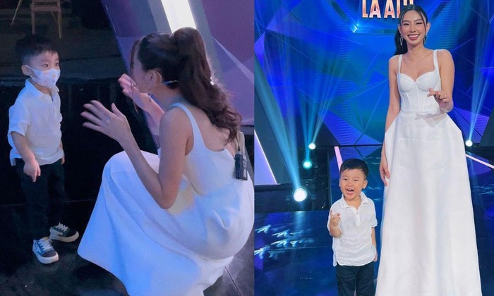 Thùy Tiên là 'fan cứng' của con trai Hòa Minzy. Ảnh: Internet