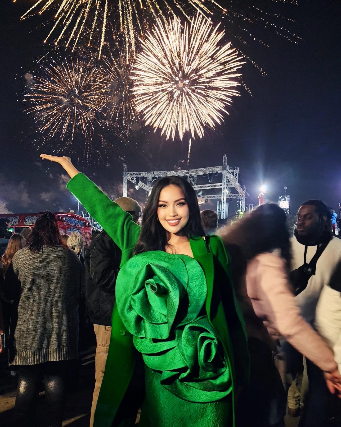 Ngọc Châu đón năm mới trên đất Mỹ, nhan sắc nhận về nhiều khen ngợi. Ảnh: Facebook Nguyễn Thị Ngọc Châu