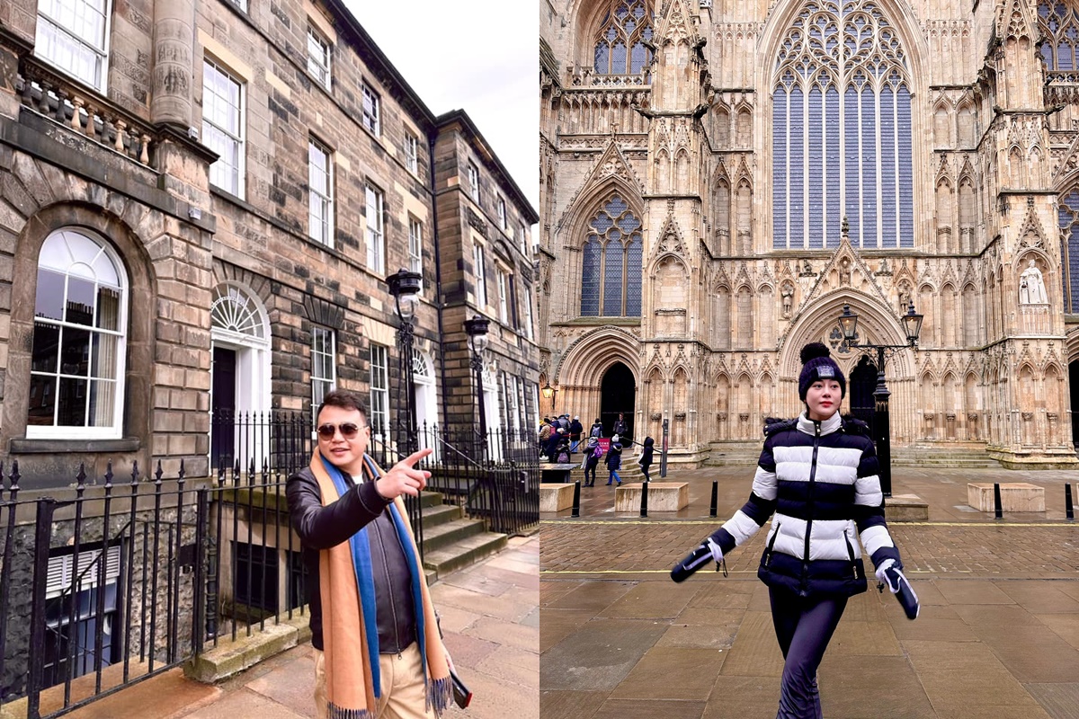 Phương Oanh - Shark Bình cùng đi du lịch trời Tây. Ảnh: FBNV