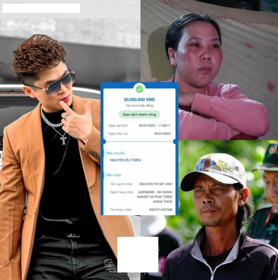 Sau Phương Lê, đến lượt Du Thiên chuyển tiền ủng hộ gia đình bé Hạo Nam: Xúc động dòng trạng thái. Ảnh: Chụp màn hình