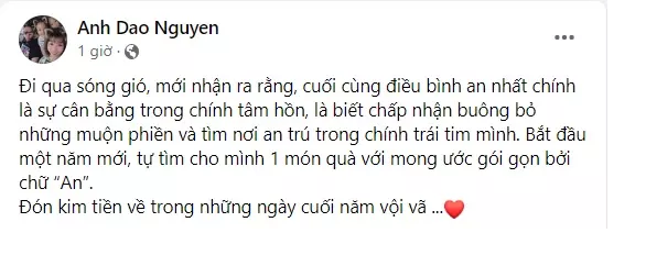 Bà xã Hồng Đăng tổng kết năm, nhận ra điều này sau sóng gió 2