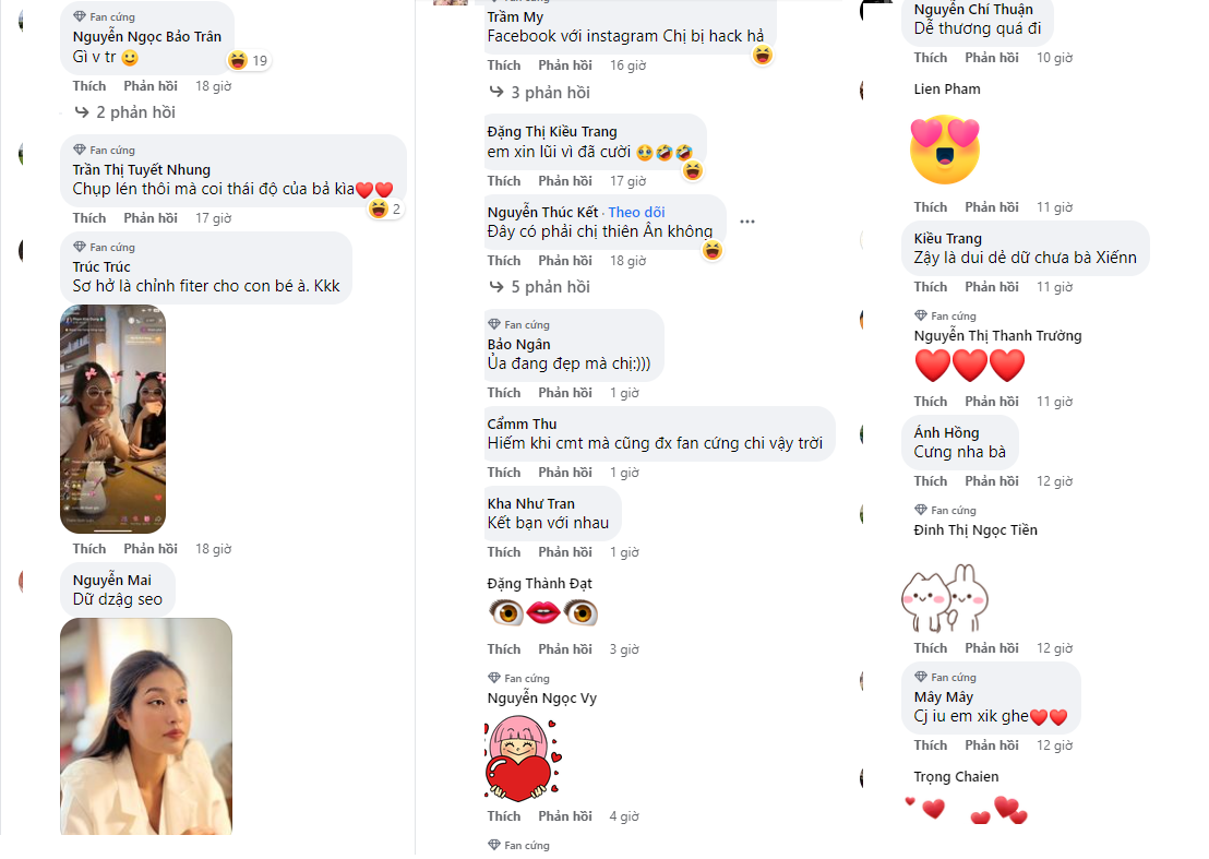 CDM trầm trồ dưới bài đăng của Thiên Ân. Ảnh: Chụp màn hình