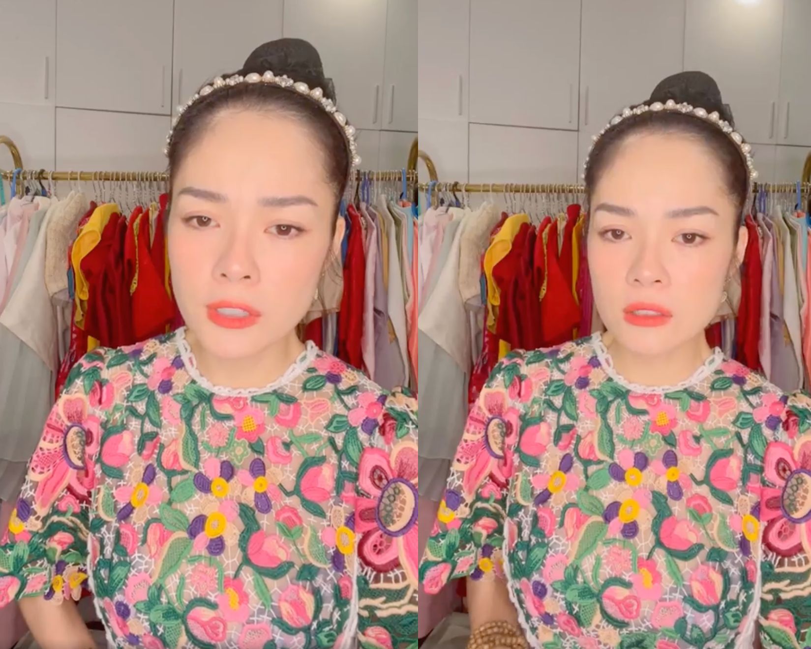 Dương Cẩm Lynh thường xuyên xuất hiện trên livestream để bán hàng mưu sinh