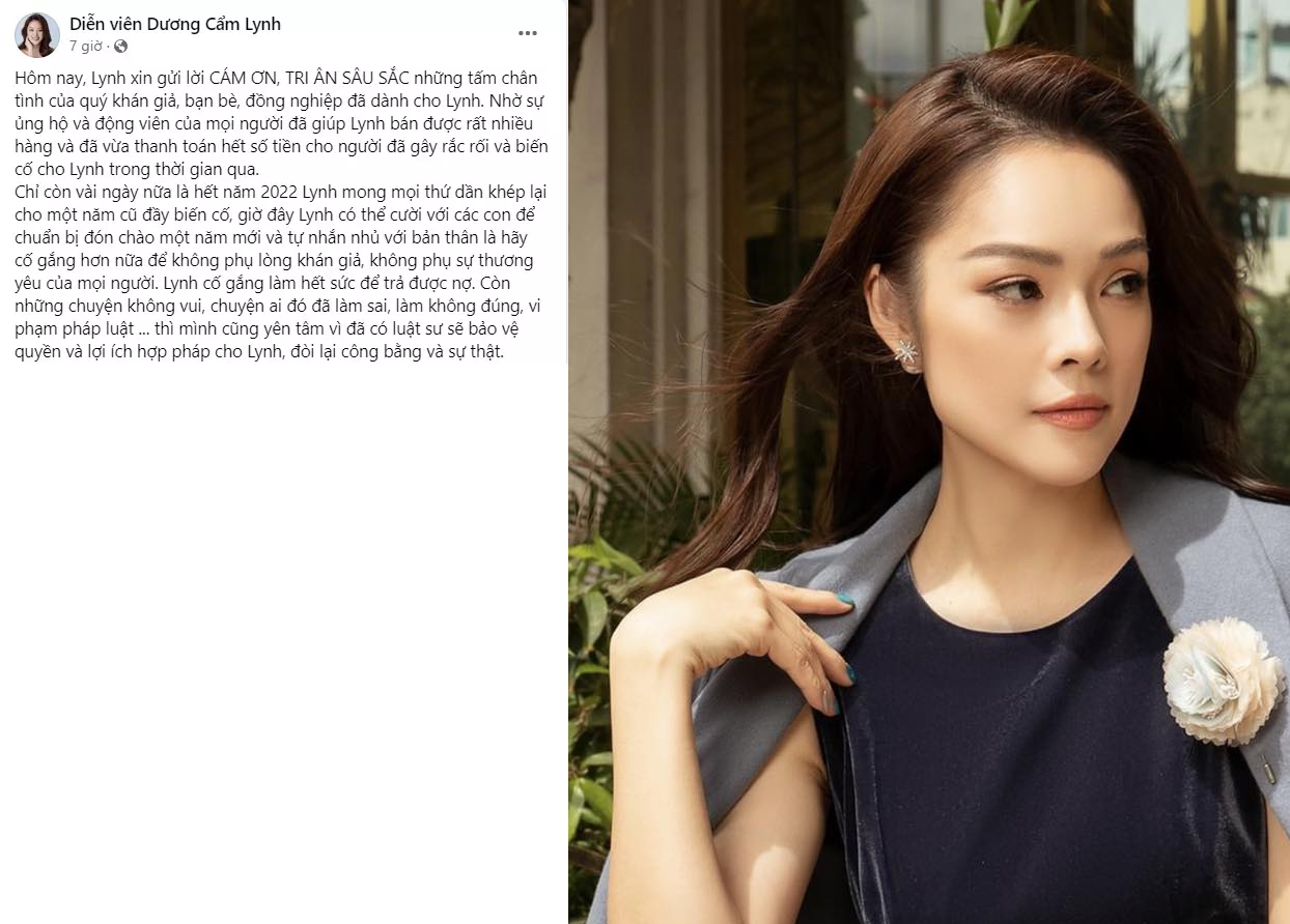 Dương Cẩm Lynh đăng tải bài viết thông báo tin vui bất ngờ khiến người hâm mộ vỡ òa.