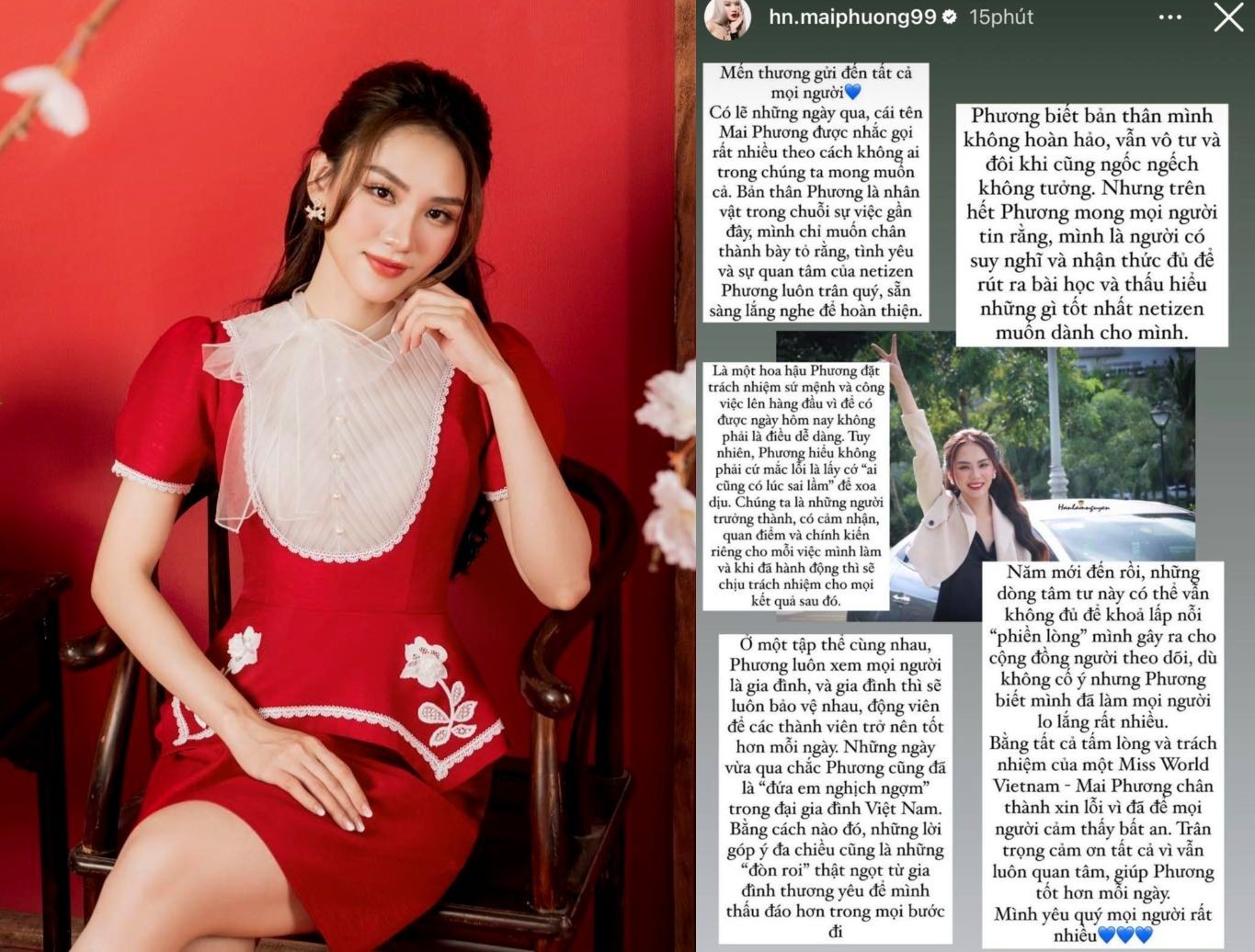 Mai Phương lên tiếng xin lỗi sau loạt ồn ào