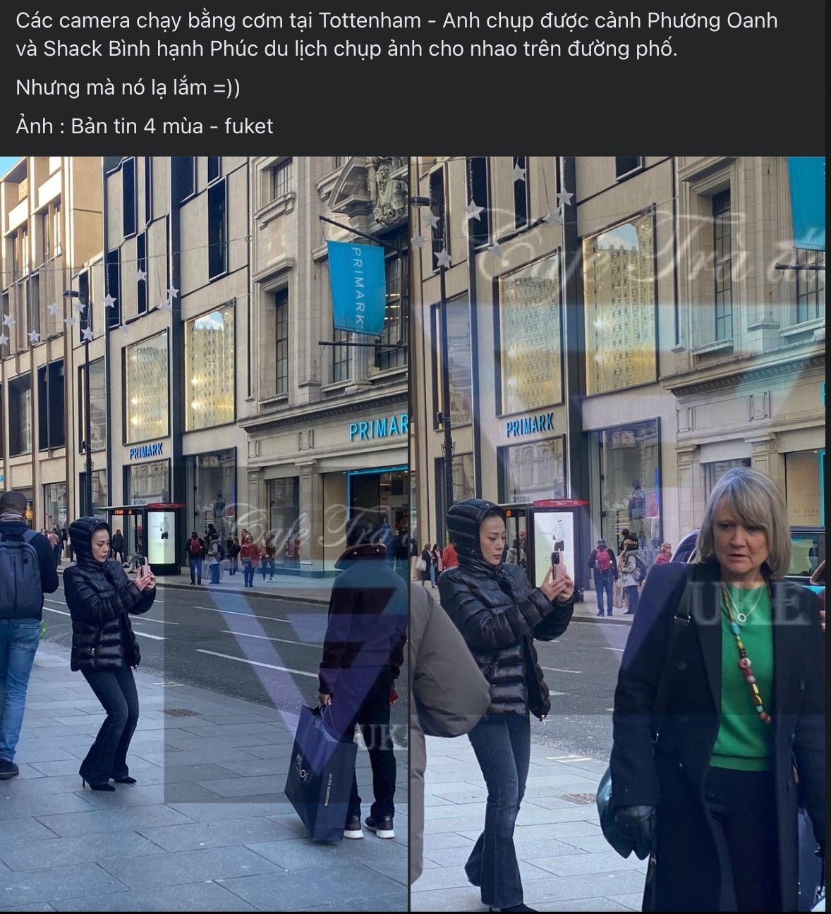 Phương Oanh tập trung rất cao độ để chụp ảnh cho Shark Bình trong chuyến du lịch trời Tây