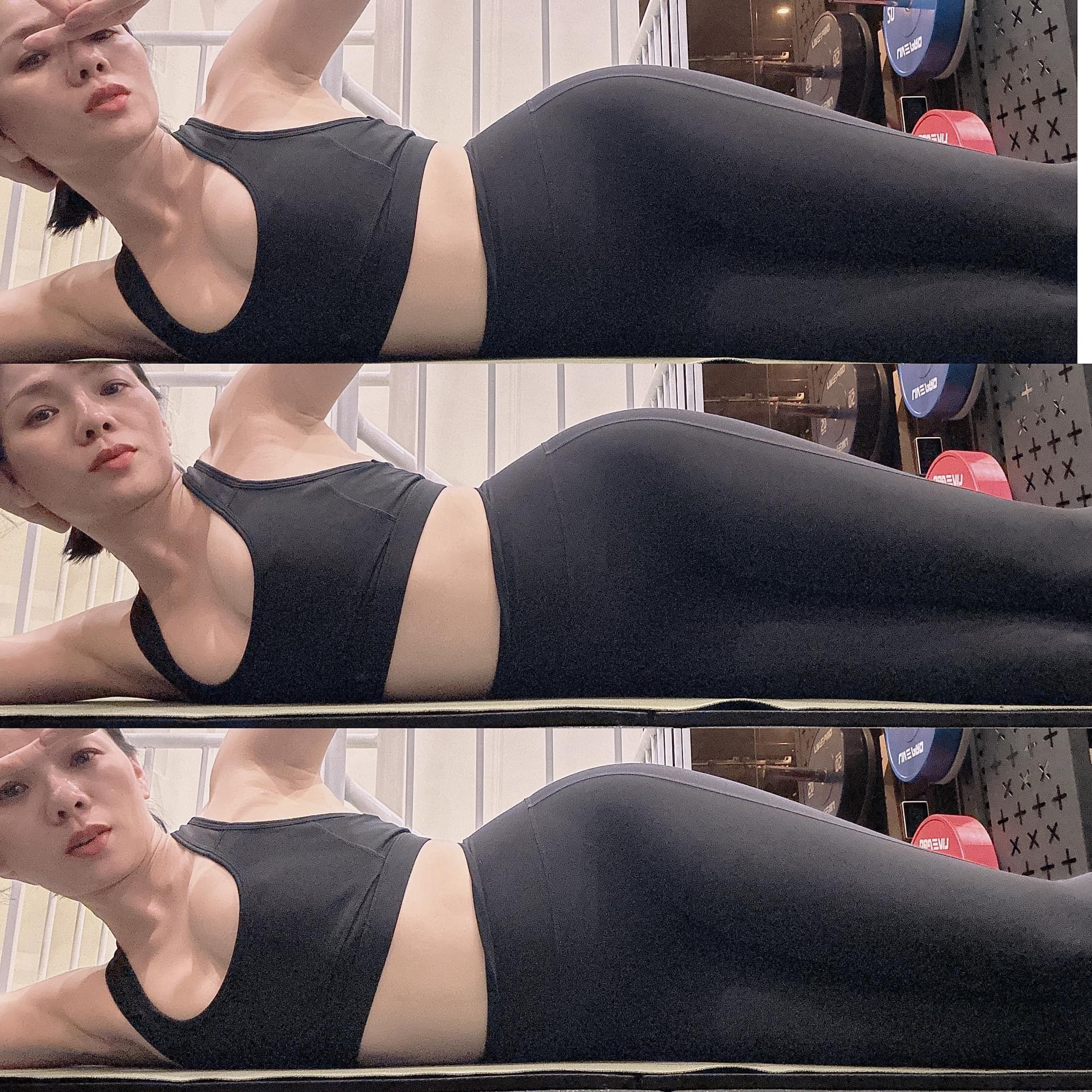 Lệ Quyên thường xuyên khoe sắc vóc kinh diễm của mình trong những bộ đồ tập