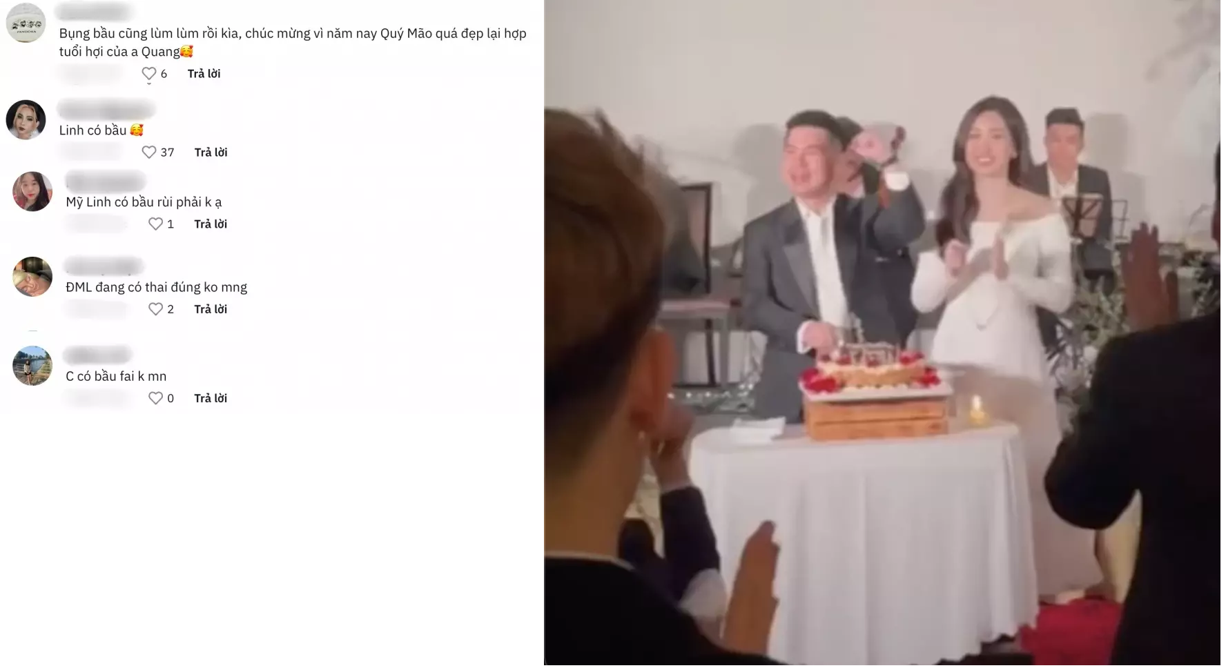 Đỗ Mỹ Linh liên tục vướng nghi vấn mang thai khi để lộ vòng 2 to bất thường