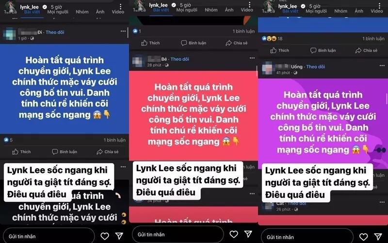 Lynk Lee lên tiếng phủ nhận Lynk Lee lên tiếng phủ nhận