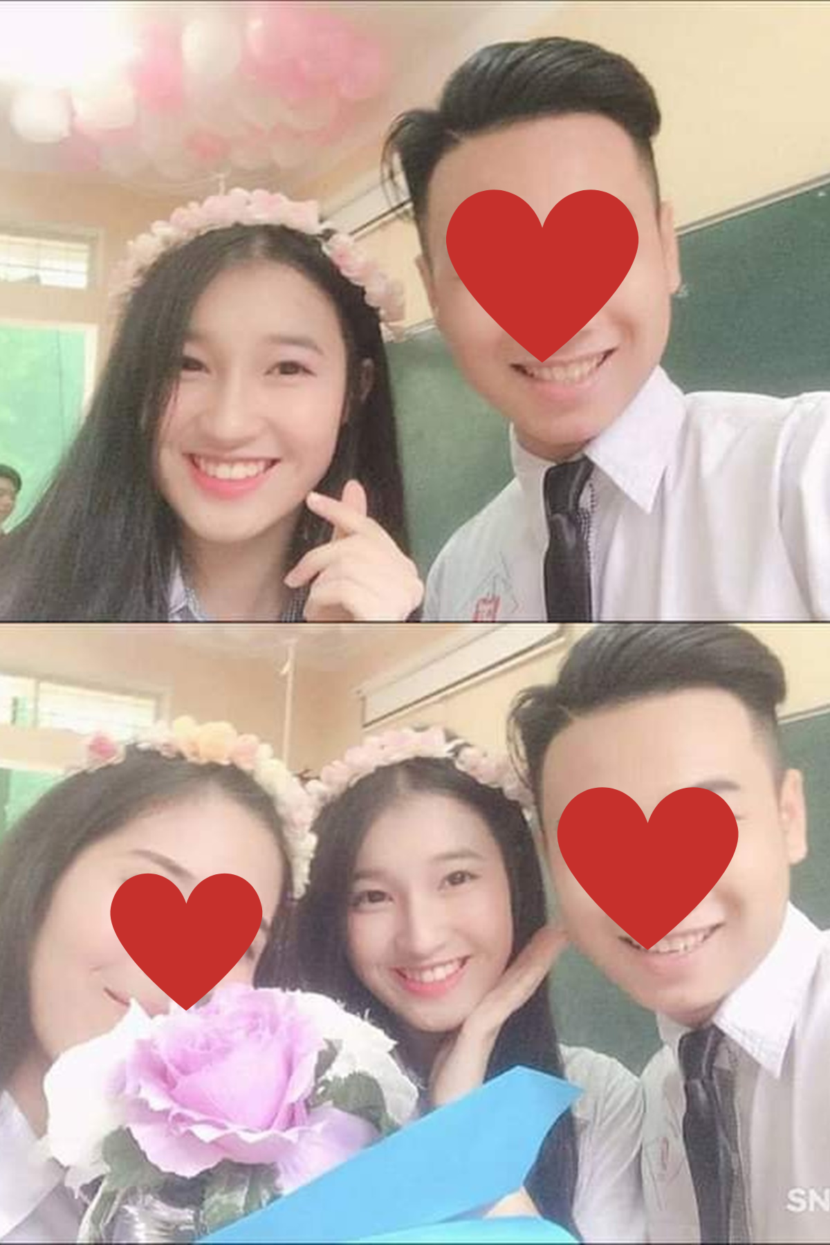 Trong khung hình chụp chung với bạn, Phương Nhi đã cho thấy sự nổi bật nhờ nét nhẹ nhàng, khả ái