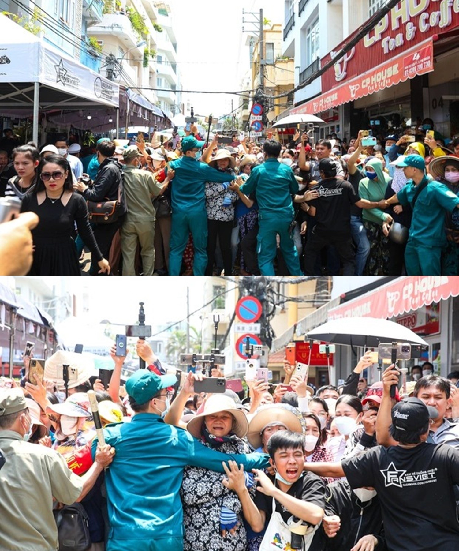 Tại lễ đưa tang nghệ sĩ Vũ Linh xuất hiện tình trạng xô đẩy, gây mất trật tự thiếu trang nghiêm. Ảnh: Thể thao Văn hóa