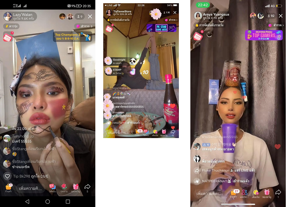 Dàn 'con cưng' của ông Nawat phá vỡ hình tượng khi livestream