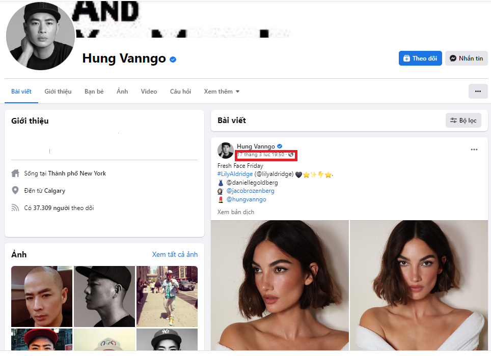 Hung Vanngo hiện đã xóa nội dung gây tranh cãi, bài viết mới nhất của anh là ngày 17/3