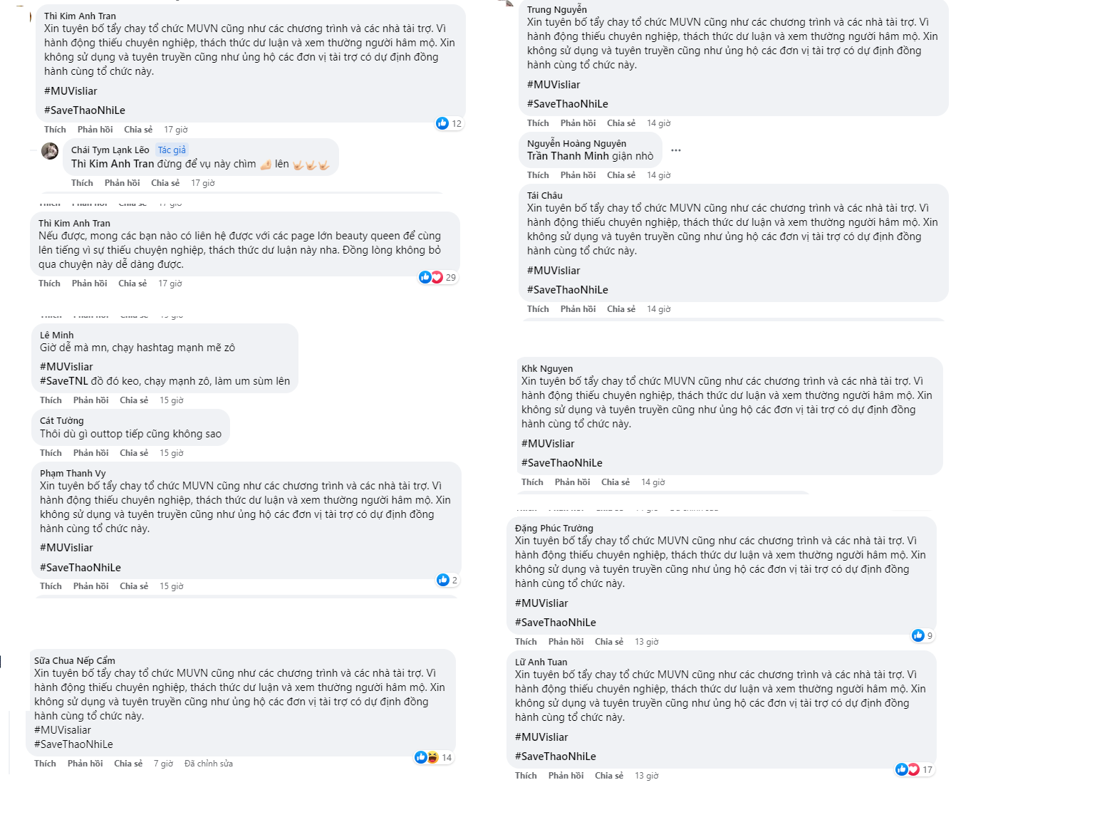 Làn sóng tẩy chay Miss Universe Vietnam diễn ra vô cùng mạnh mẽ