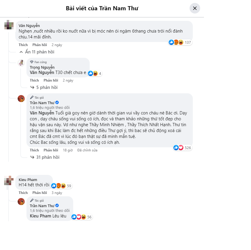 Nam Thư đứng ra bênh vực Hoài Linh khi đàn anh bị 'đào' lại ồn ào cũ