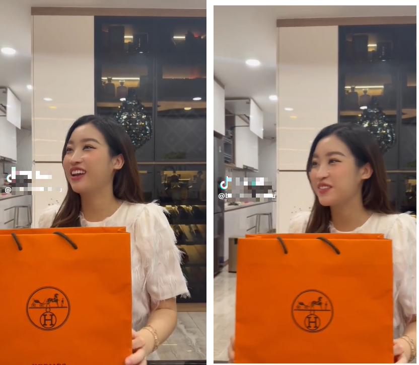 Gương mặt khác lạ của Đỗ Mỹ Linh khi đến thăm 'bà trùm hoa hậu'