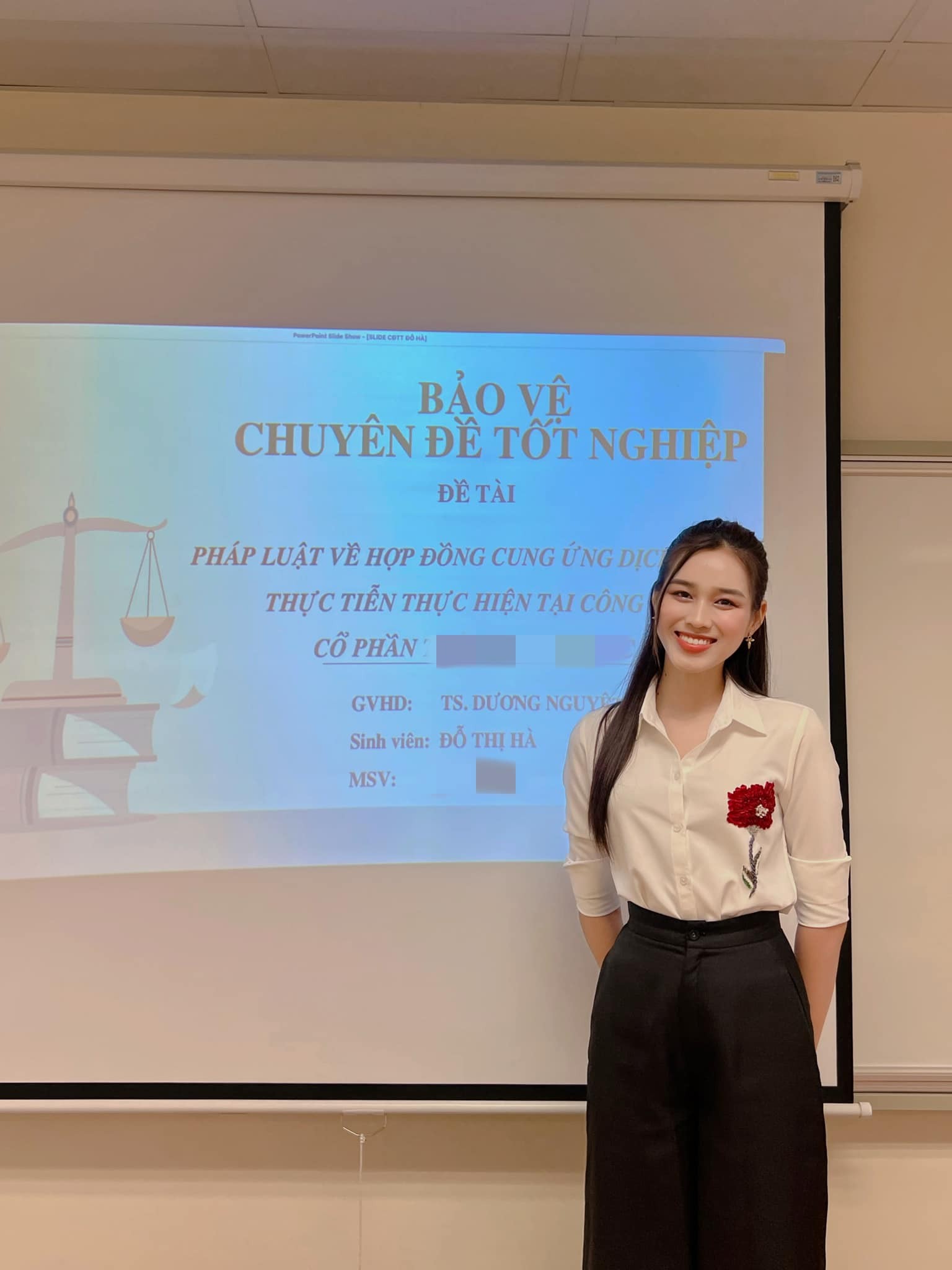 Đỗ Thị Hà đã hoàn thành bảo vệ chuyên đề tốt nghiệp