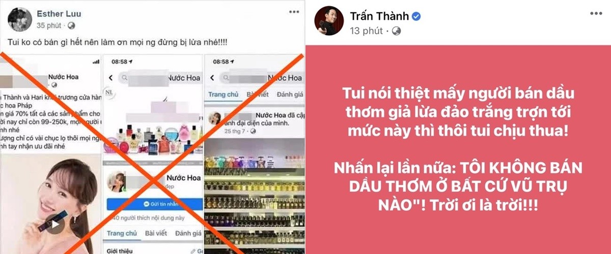 Trấn Thành - Hari Won bức xúc khi bị kẻ xấu dùng hình ảnh để bán nước hoa giả