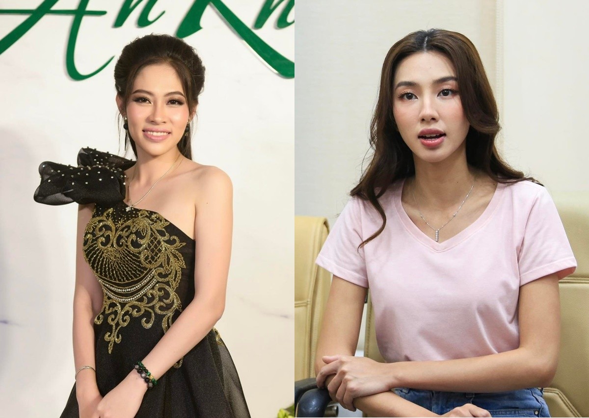 Bà Đặng Thùy Trang (trái) và Hoa hậu Thùy Tiên (phải)