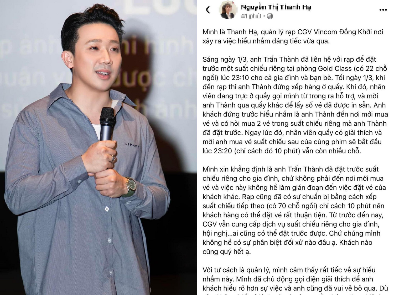 Trấn Thành vướng ồn ào về lối hành xử tại rạp chiếu phim