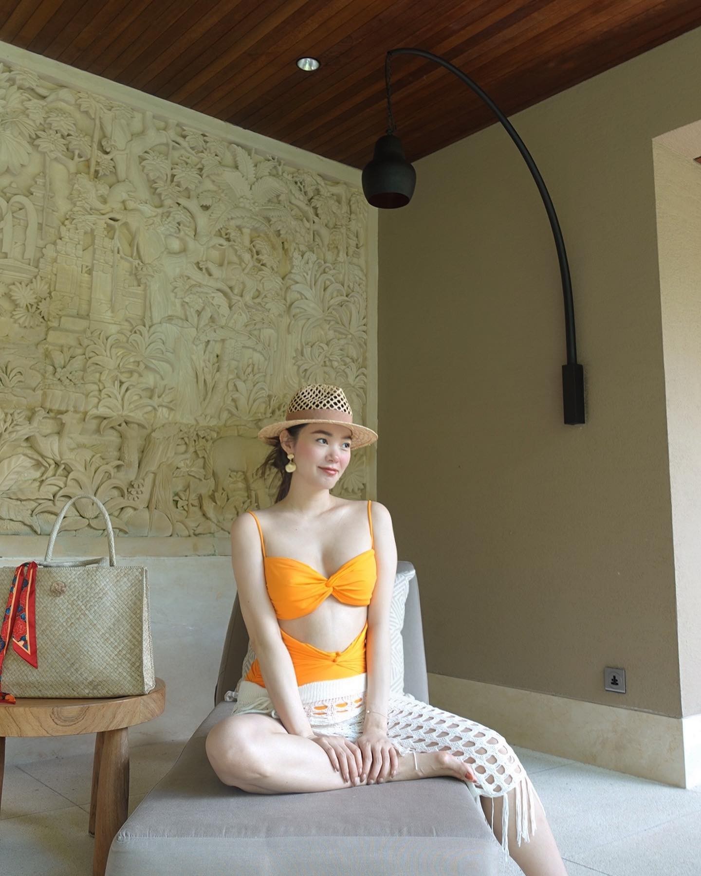 Vóc dáng của Minh Hằng không có quá nhiều sự thay đổi dù ở giữa thai kỳ 