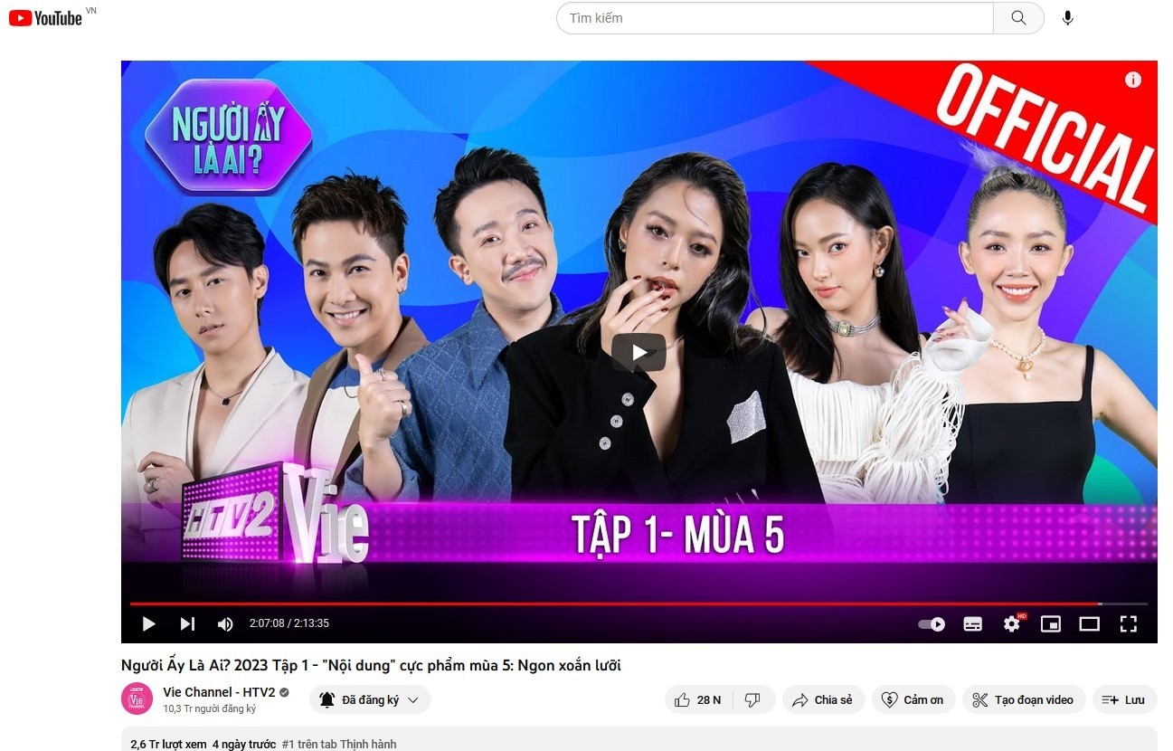 Tập đầu Người Ấy Là Ai 2023 đạt Top 1 Trending Youtube: Tin vui của Trấn Thành? 2 Tập đầu Người Ấy Là Ai 2023 đạt Top 1 Trending Youtube: Tin vui của Trấn Thành? 2