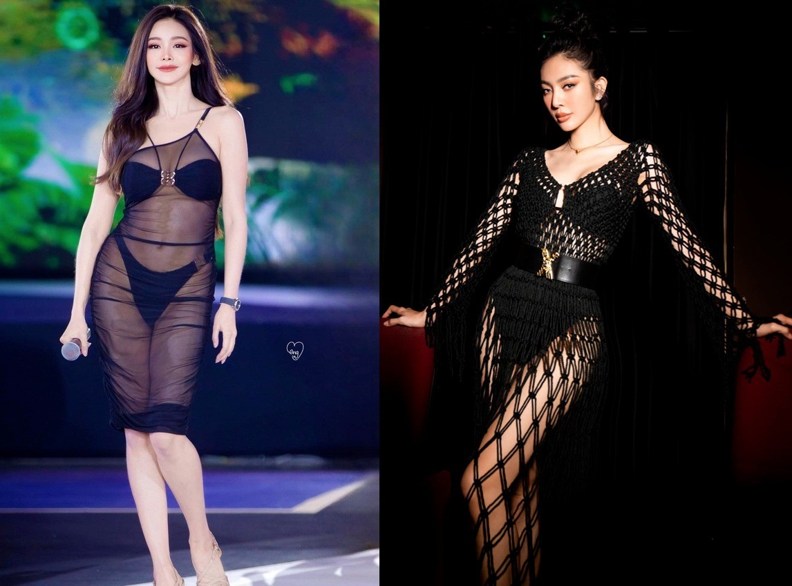 Bùi Lý Thiên Hương - Engfa Waraha đều gây bàn luận khi lên đồ xuyên thấu 