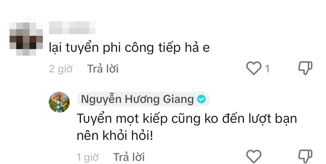 Hương Giang nhiều lần đáp trả đanh thép trước bình luận kém duyên