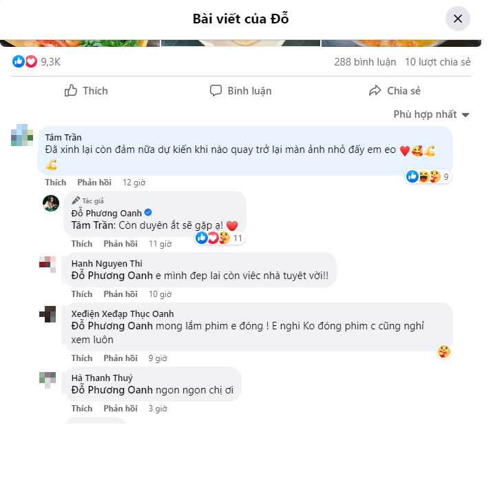 Phương Oanh hiếm hoi đáp trả trước câu hỏi liên quan đến việc tái xuất màn ảnh