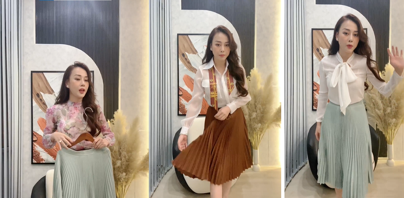 Phương Oanh xuất hiện trên sóng livestream, nhan sắc xinh đẹp khiến bao người say đắm