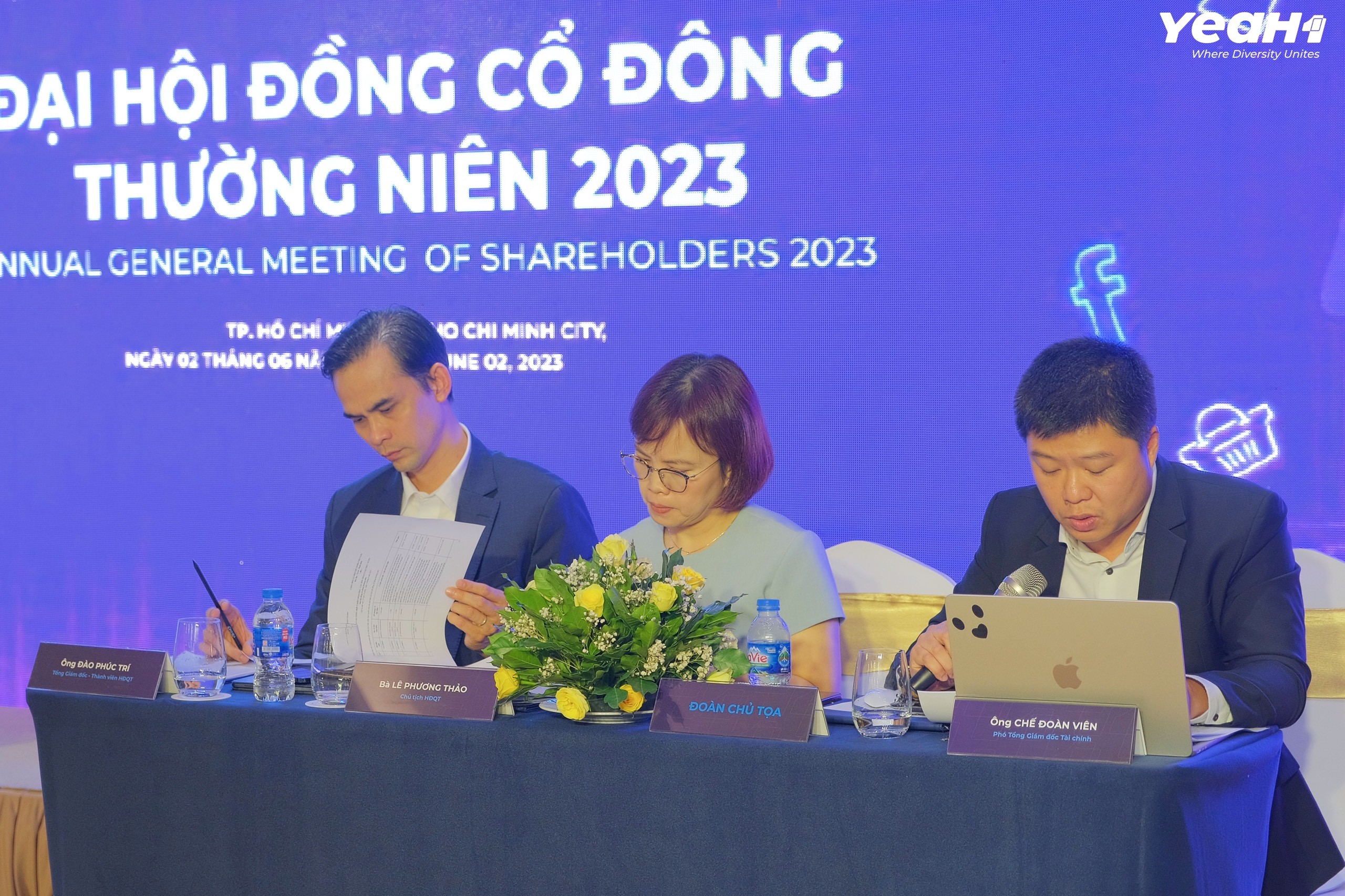 Công ty Cổ phần Tập đoàn Yeah1 tổ chức thành công phiên họp Đại hội đồng cổ đông thường niên 2023 - Ảnh 1